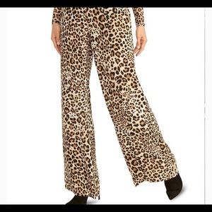 Rachel Roy animal print wide leg